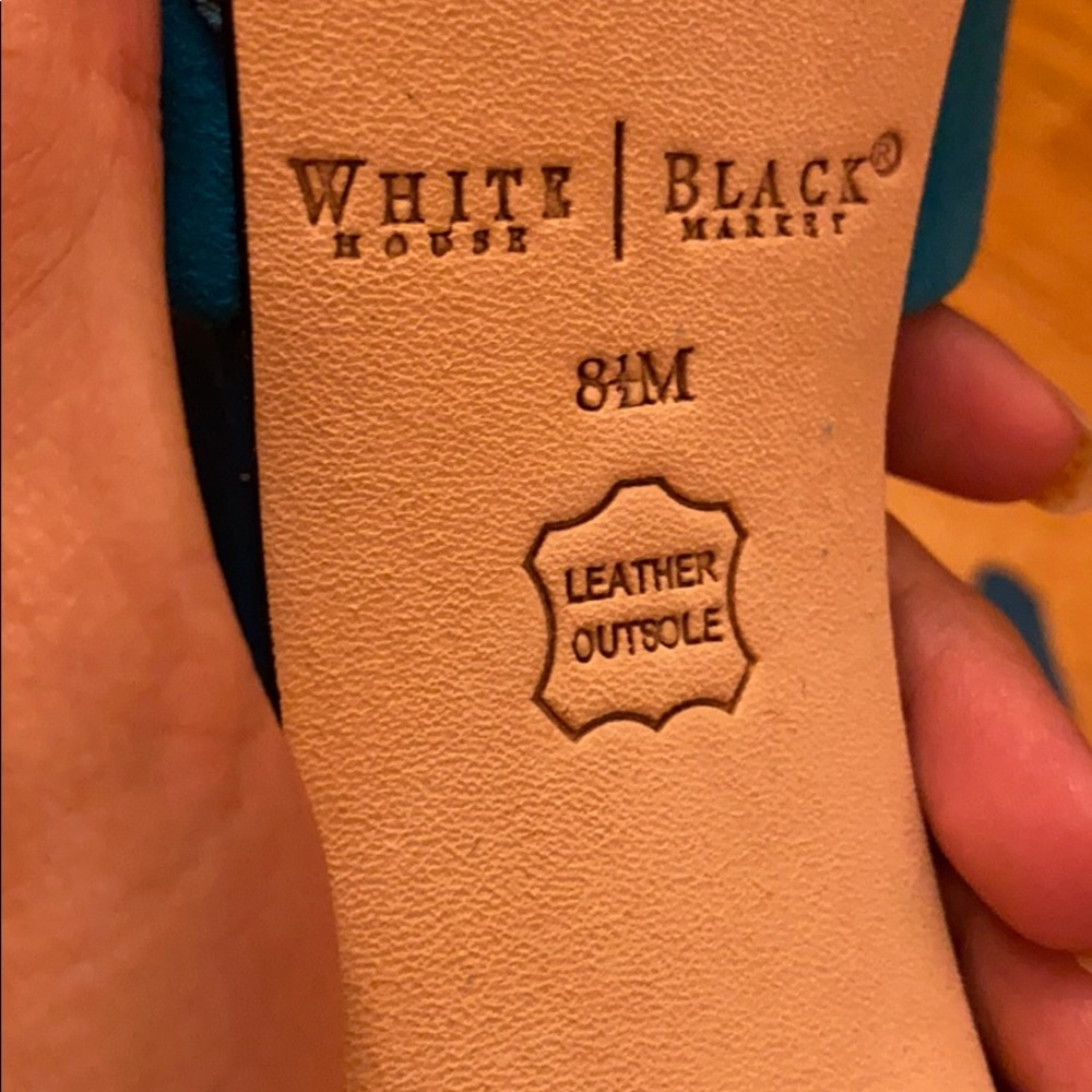 White House Black Market Teal Heels - Picture 2 of 2